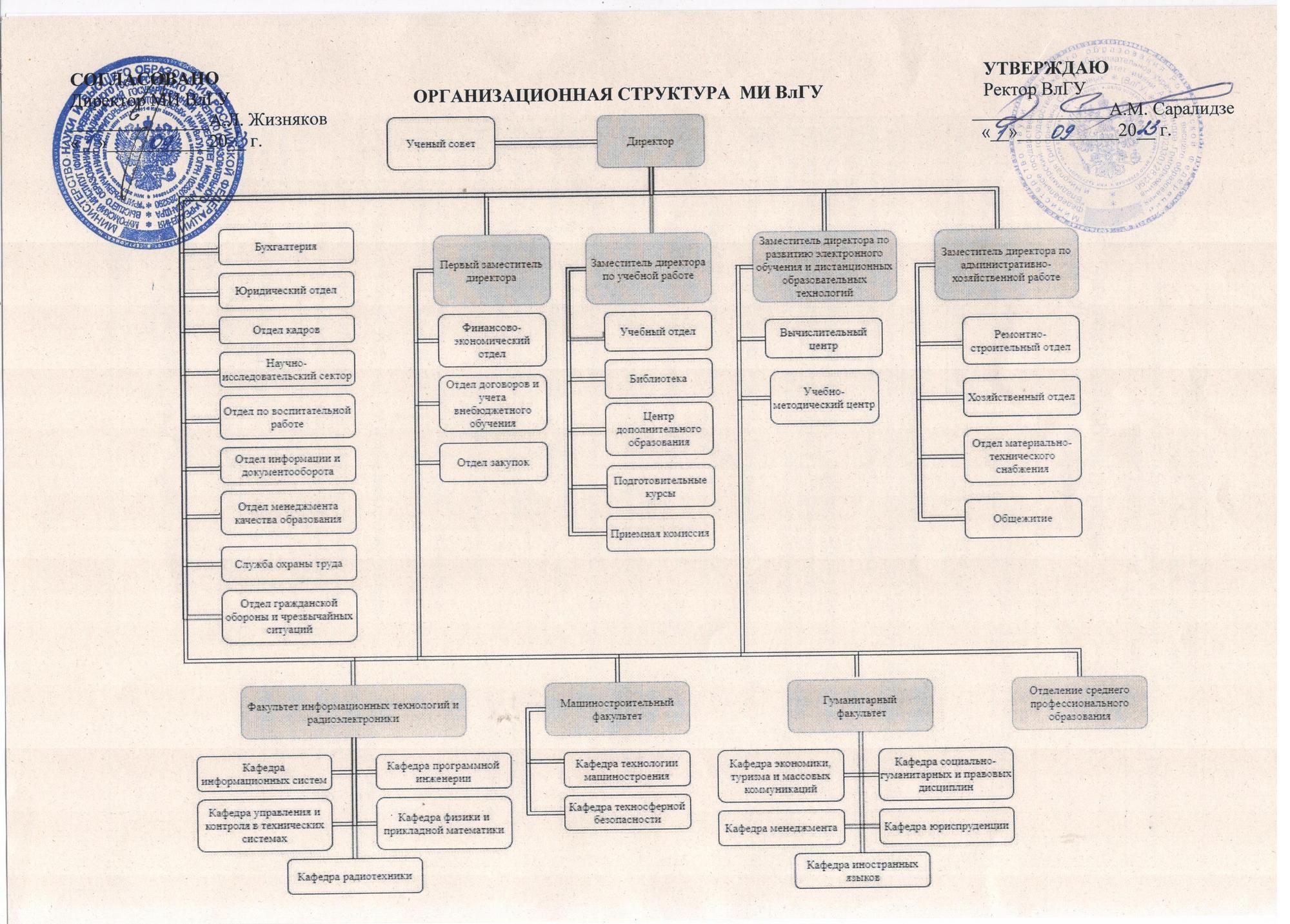 Оргструктура МИВлГУ