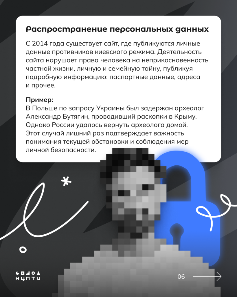 Распространение персональных данных