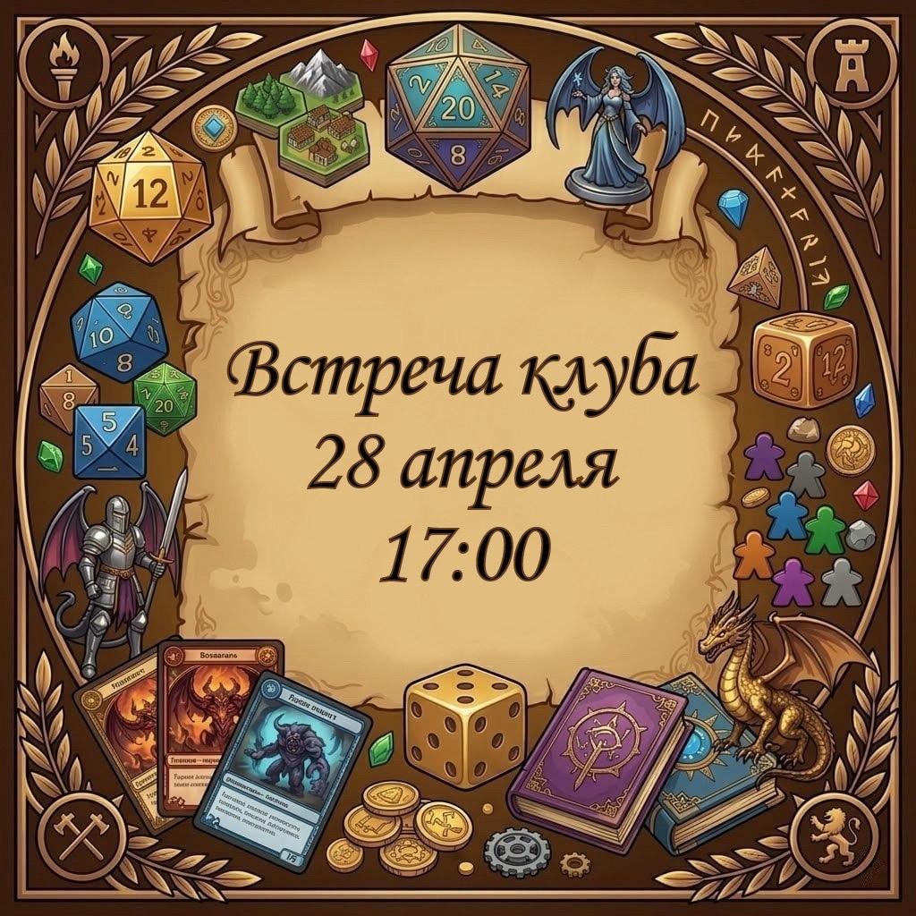 Клуб настольных игр МИВлГУ приглашает студентов института на вторую встречу клуба во вторник, 28 апреля в 17:00.