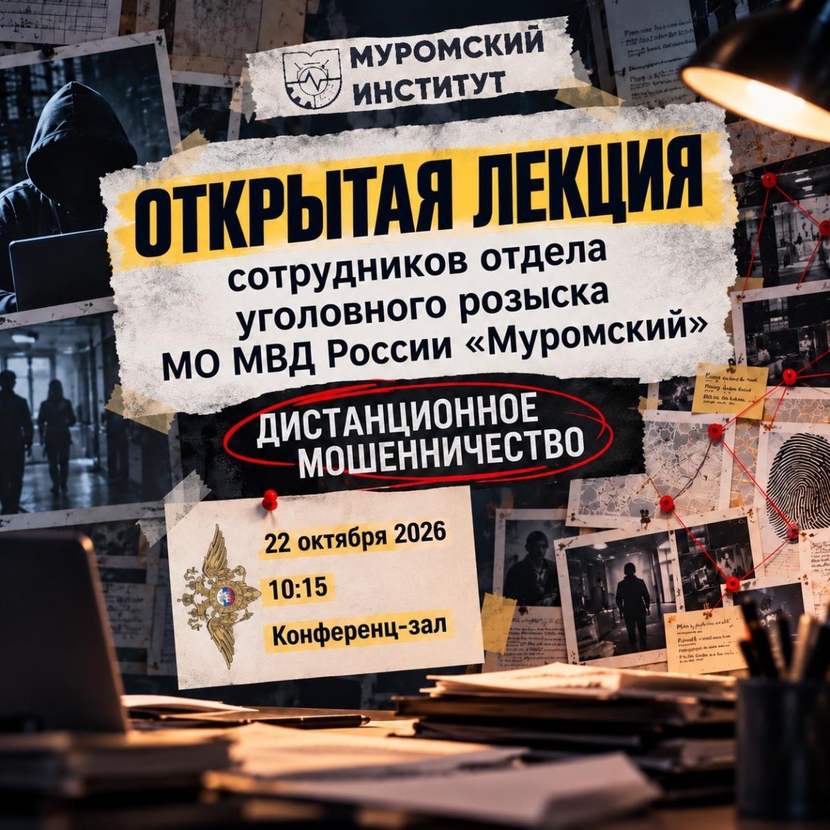 Открытая лекция в МИВлГУ "Дистанционное мошенничество" от сотрудников МО МВД России "Муромский"