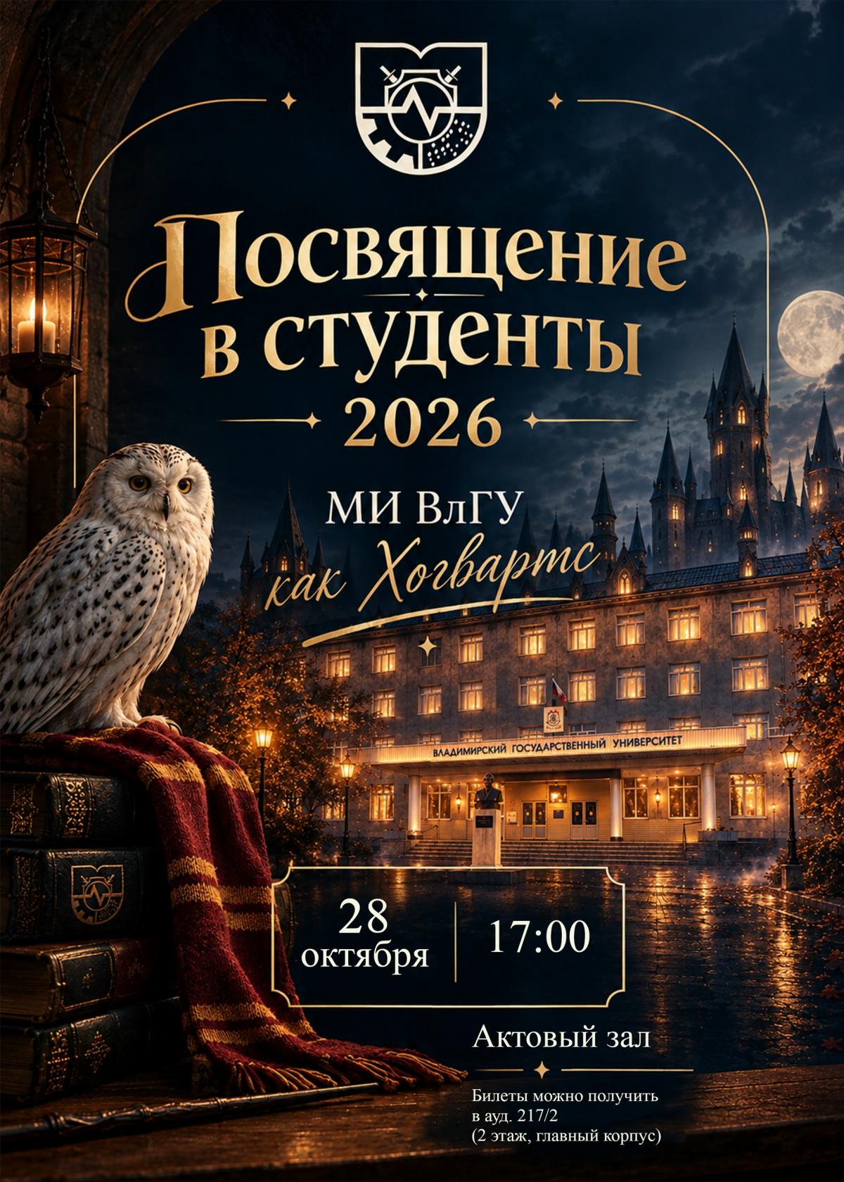 Посвящение в студенты 2026 - "МИВлГУ как Хогвартс" 28 октября в 17:00